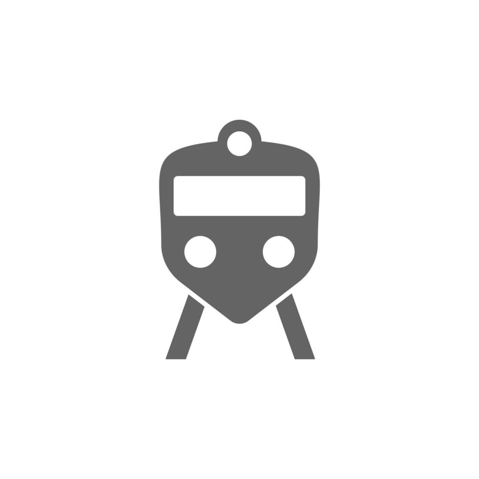 Railway, sign, train vector icon