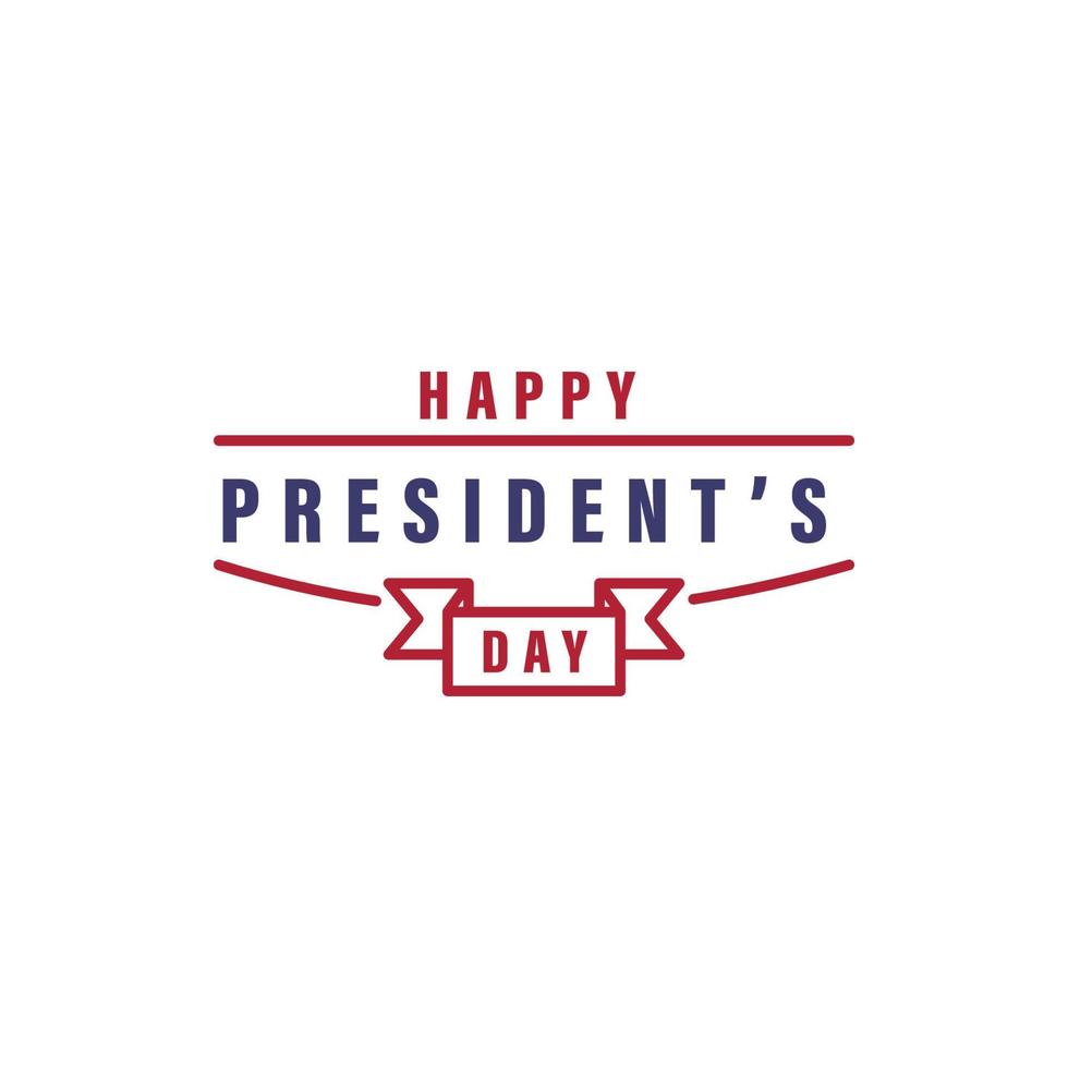 Happy President's day 2 colored vector icon