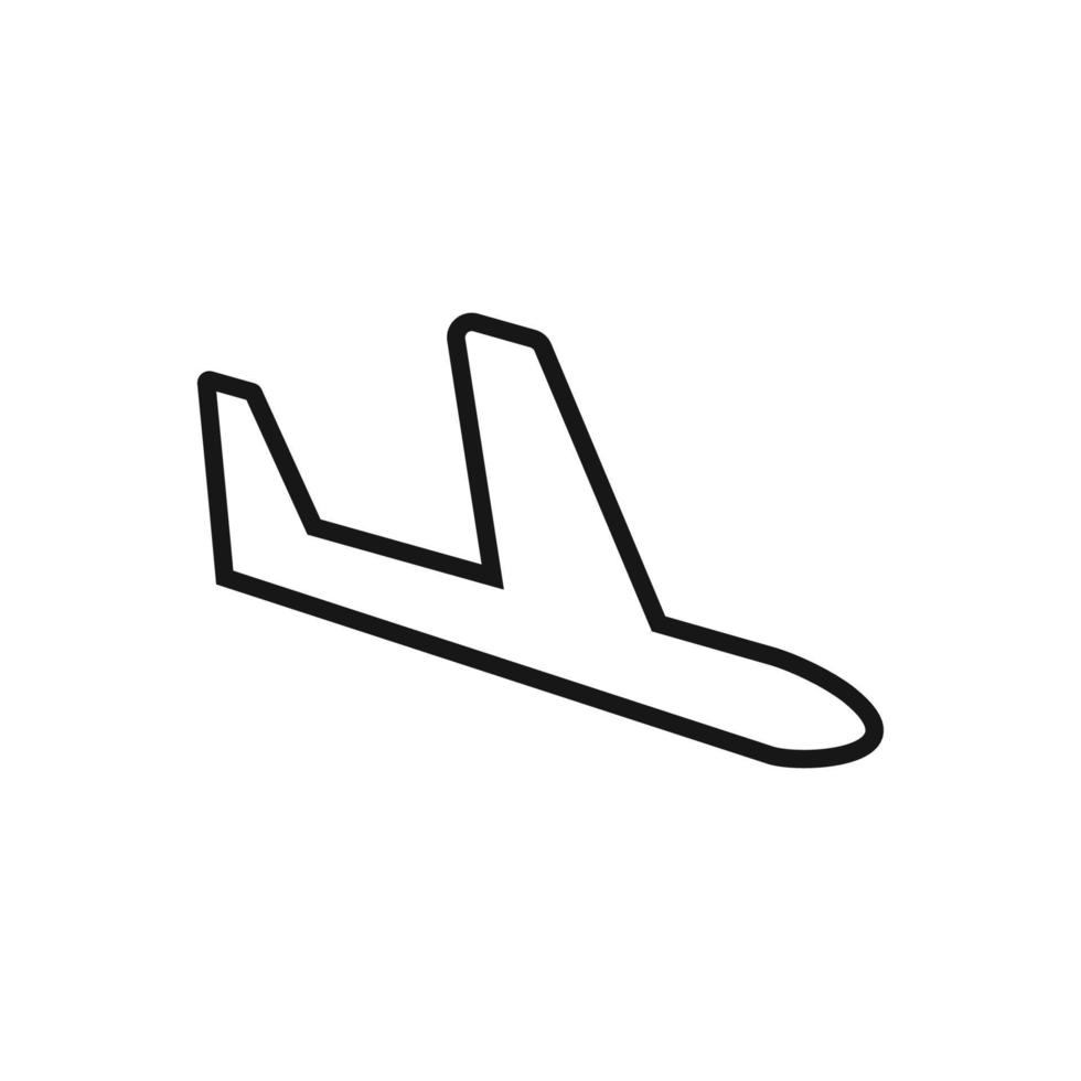 Editable Icon of Plane Landing, Vector illustration isolated on white background. using for Presentation, website or mobile app