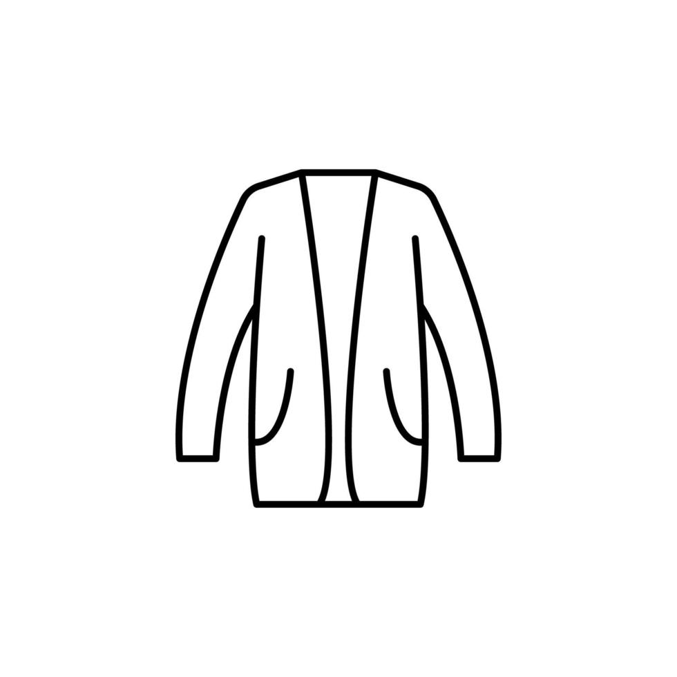 Cardigan, clothes, woman dress vector icon