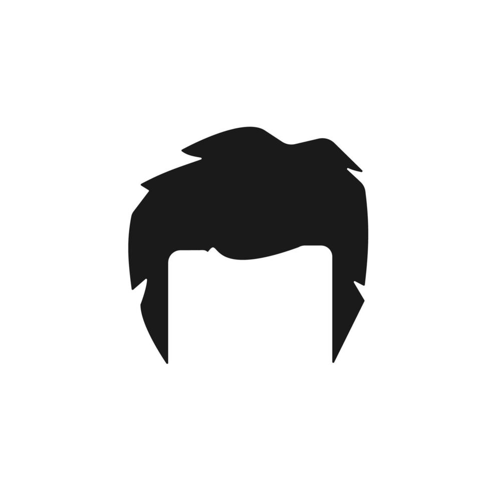 hair, woman, haircut shag vector icon