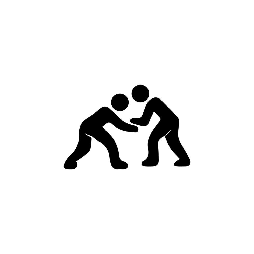 wrestling vector icon