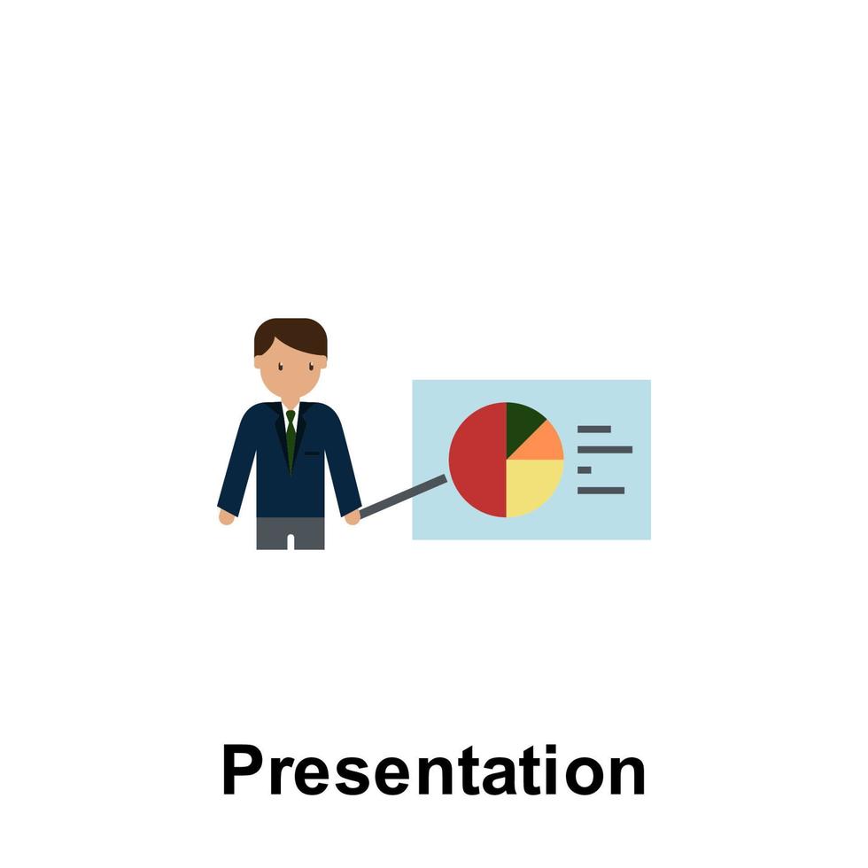 Presentation color vector icon