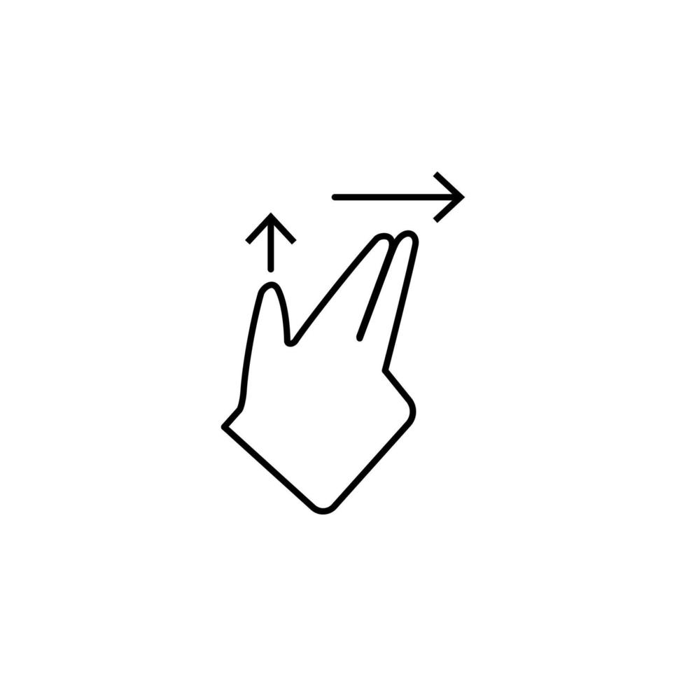 Swipe, phone, touch, finger vector icon