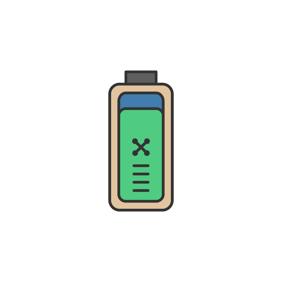 Drone battery colored vector icon