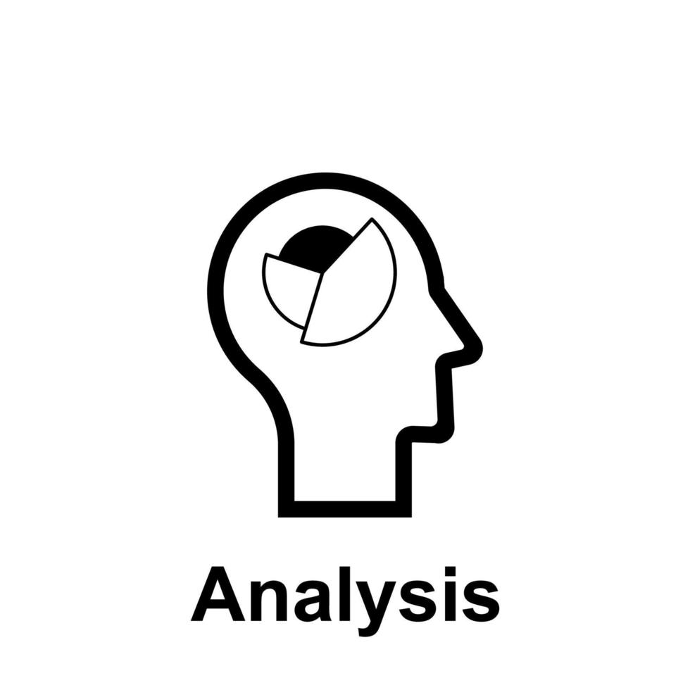 Human mind, analysis vector icon