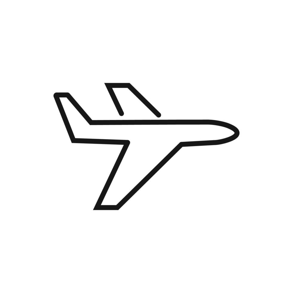 Editable Icon of Plane, Vector illustration isolated on white background. using for Presentation, website or mobile app