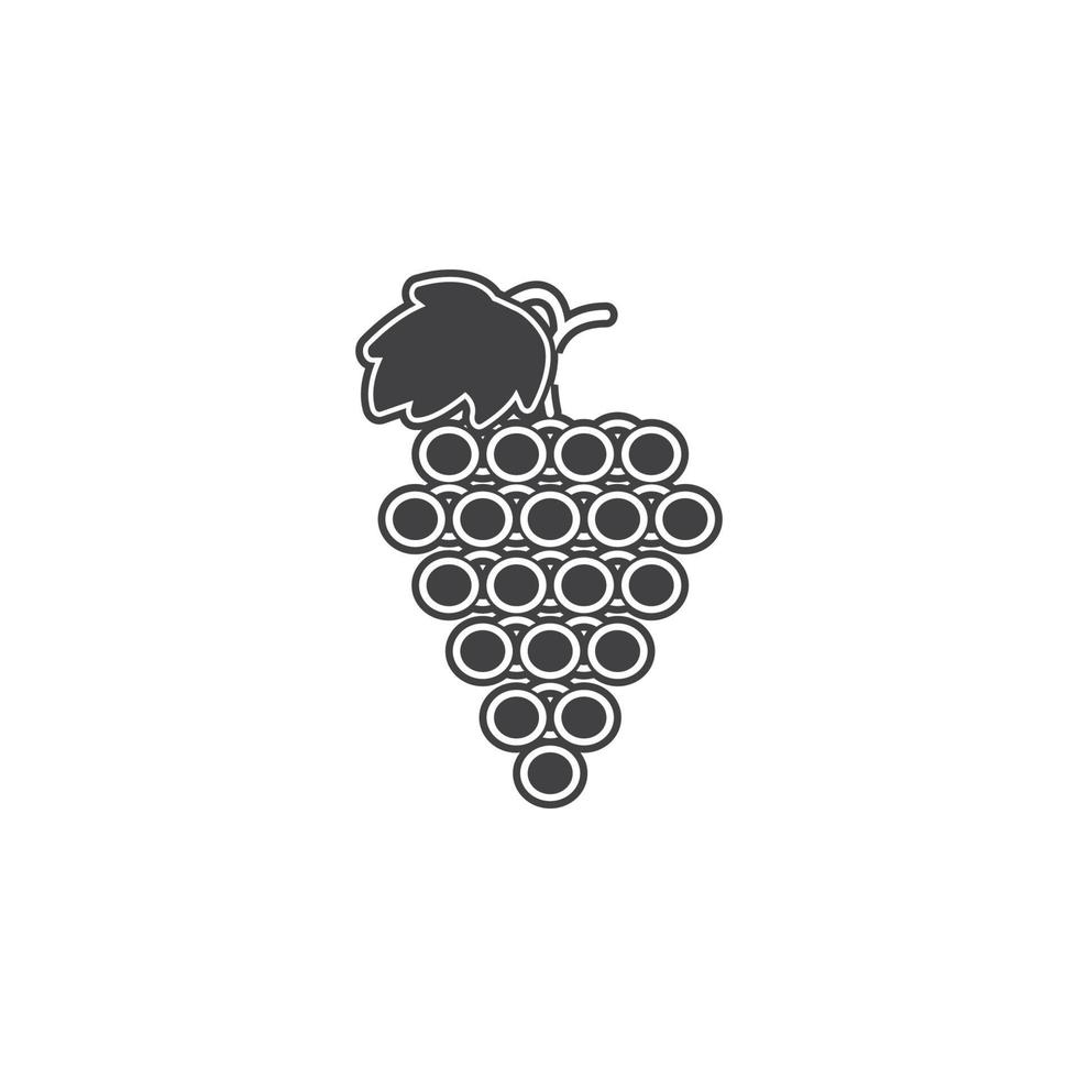 Vector label grapes vector icon