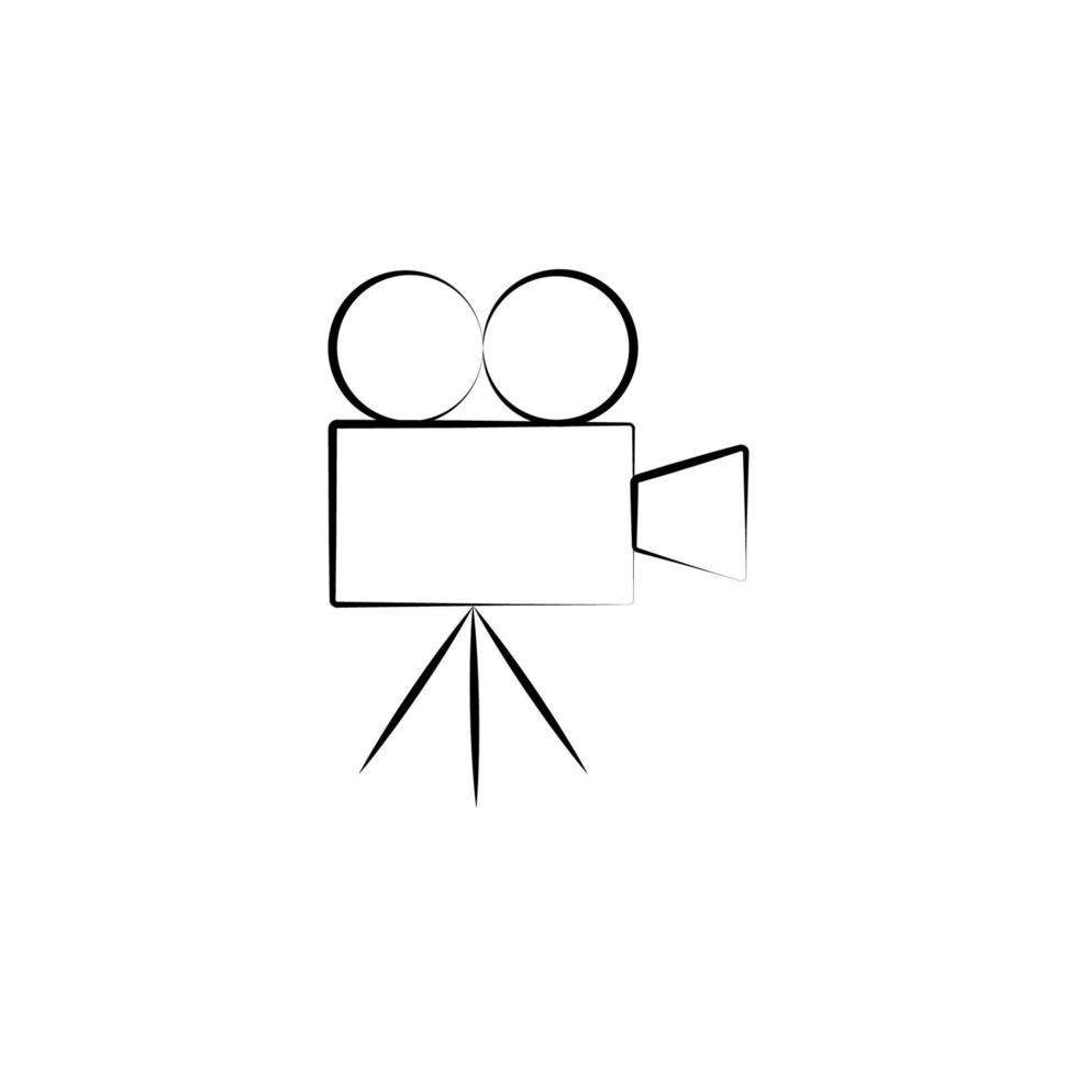 camera sketch vector icon