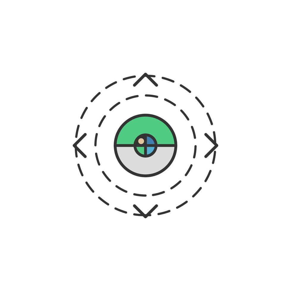 virtual reality eye colored vector icon