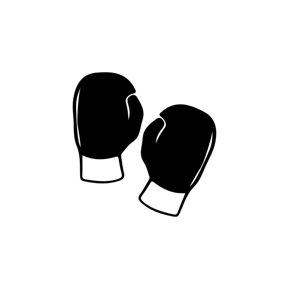 silhouette of boxing glove vector icon