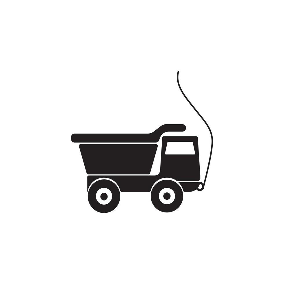 Toy Truck on a string vector icon