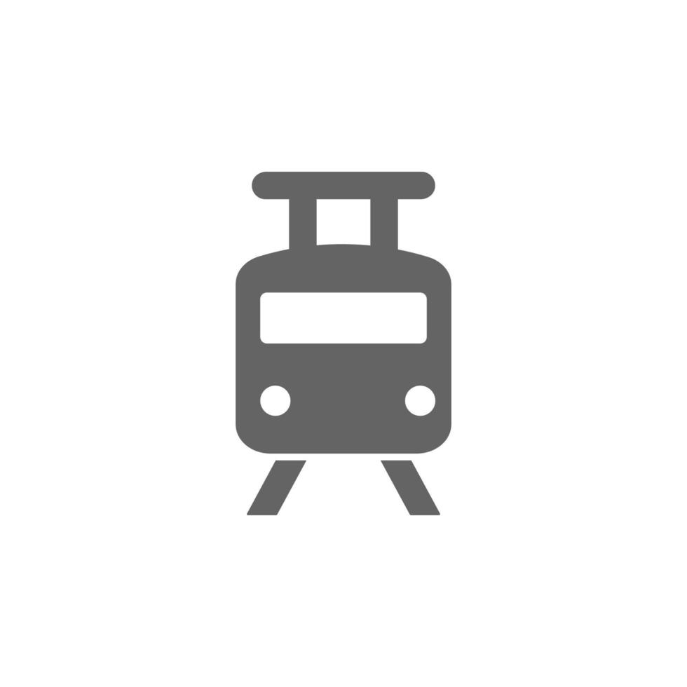 City, railway, tram vector icon