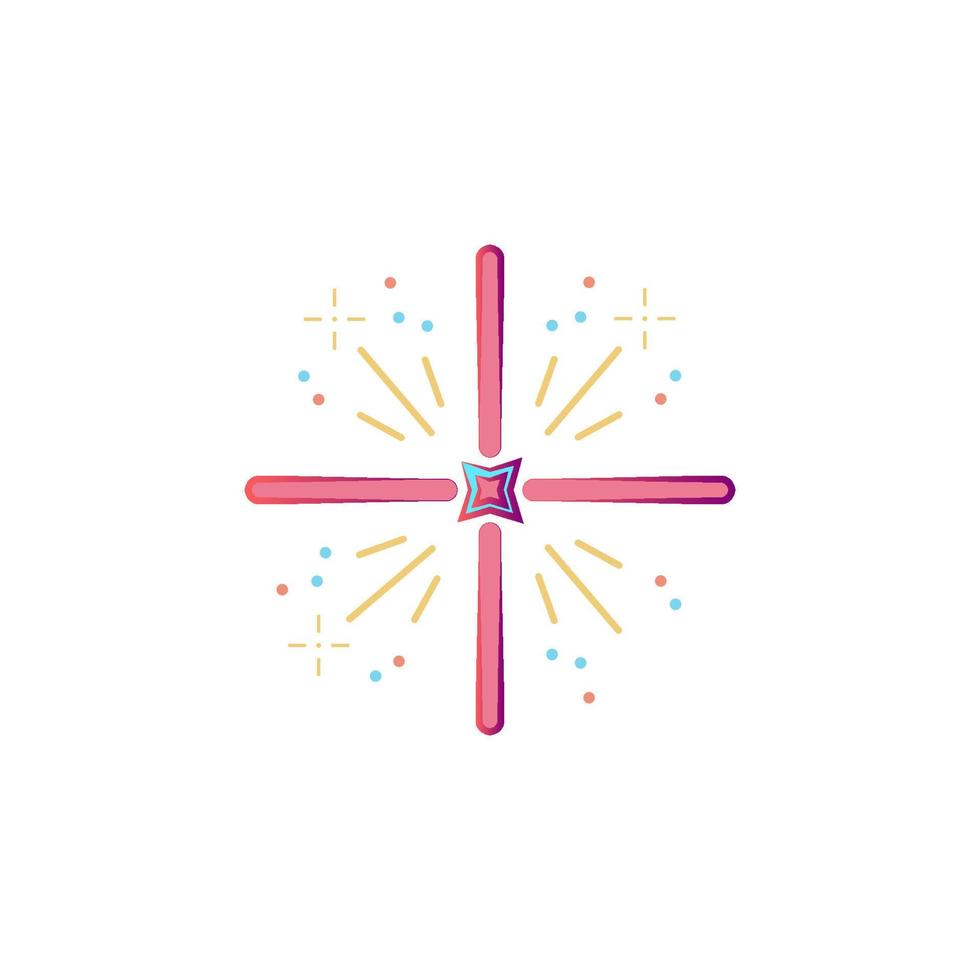 firework colored vector icon