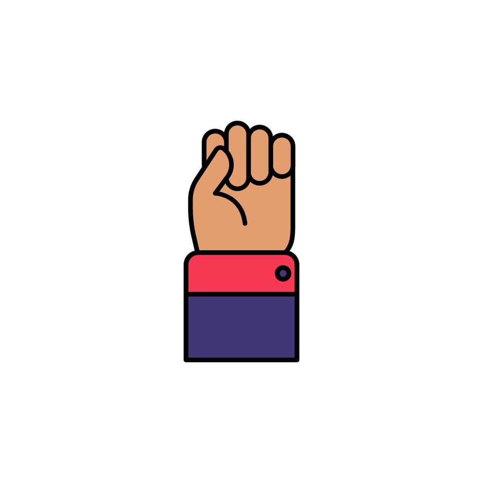 protest, hands, women vector icon