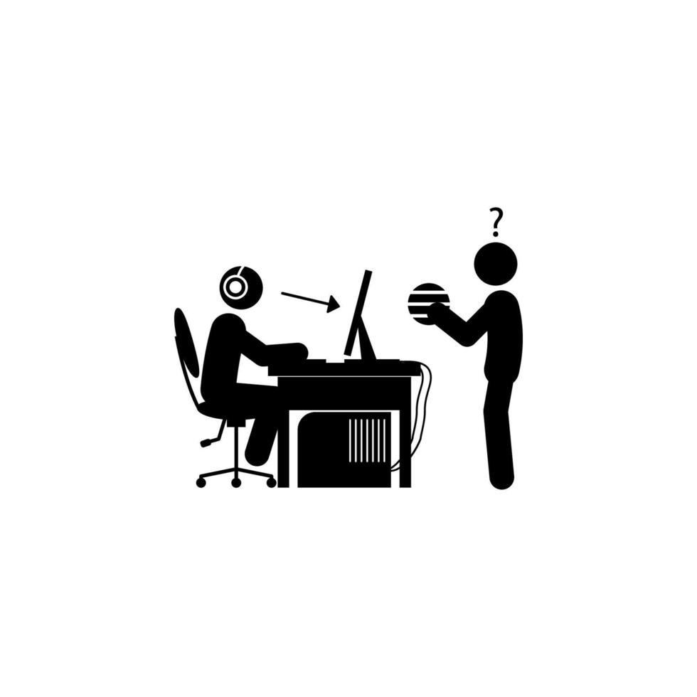 man addiction vector icon