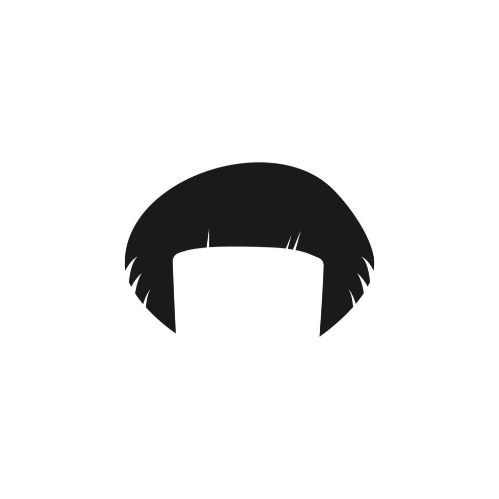 cabello, mujer, Corte de pelo corto vector icono