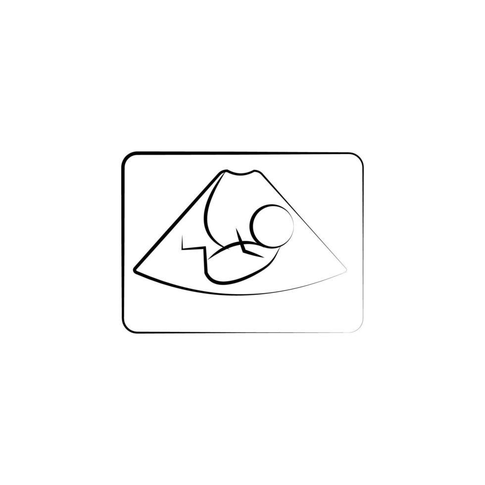 Ultrasound concept line vector icon