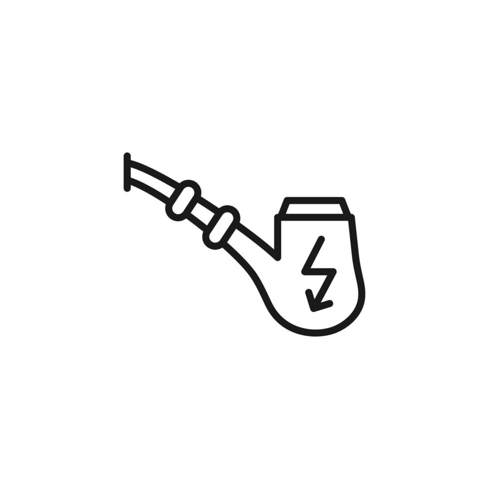 Quit smoking, electronic pipe vector icon