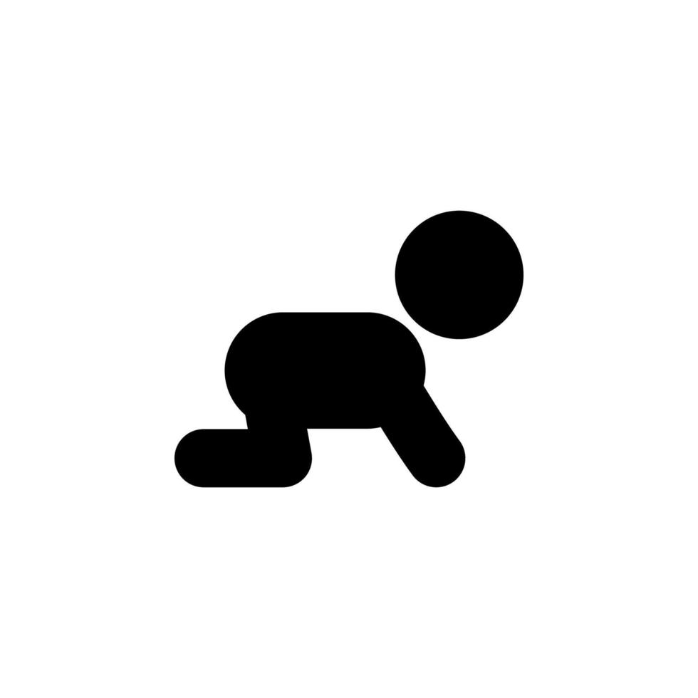child creeps vector icon