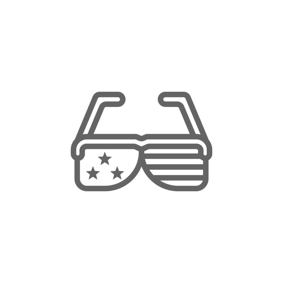 Sunglasses, USA vector icon