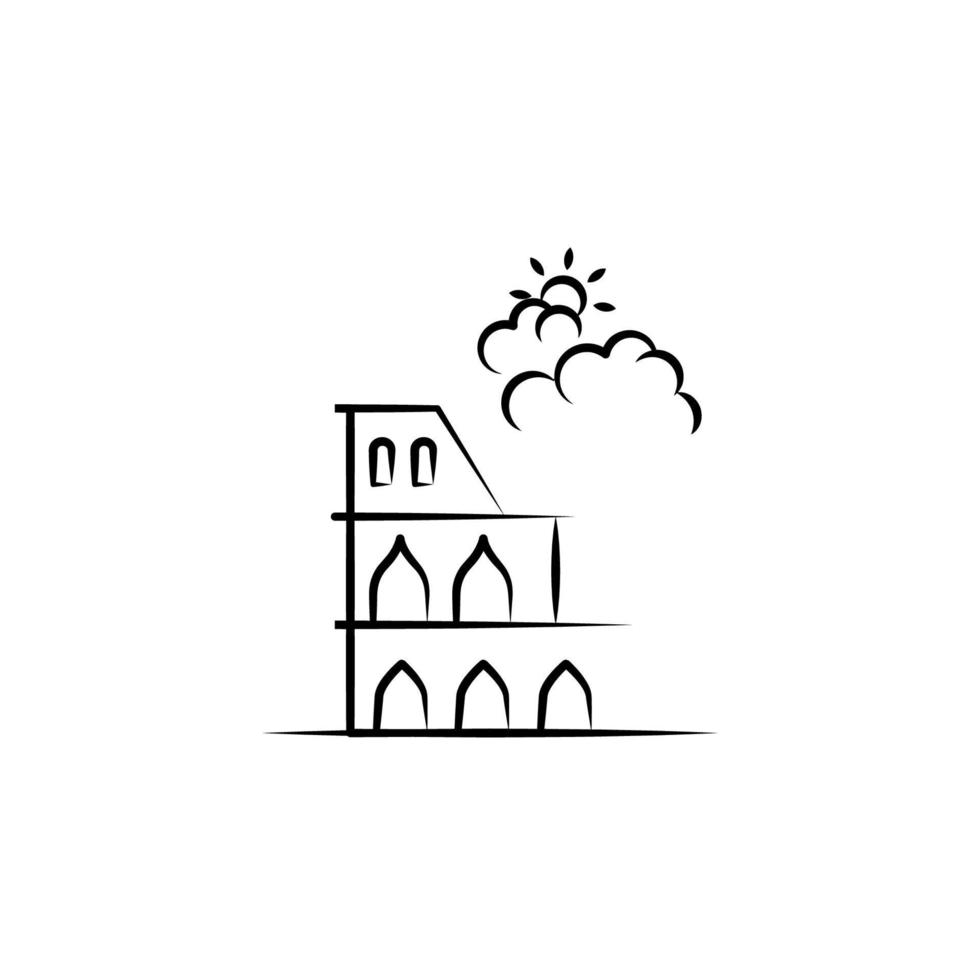 colosseum vector icon