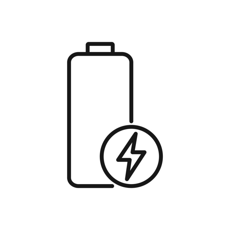 Editable Icon of Battery, Vector illustration isolated on white background. using for Presentation, website or mobile app