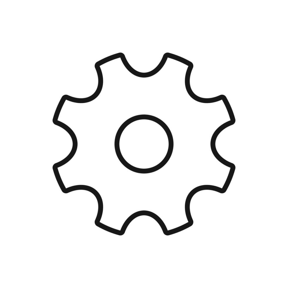 Editable Icon of Cogwheel , Vector illustration isolated on white background. using for Presentation, website or mobile app