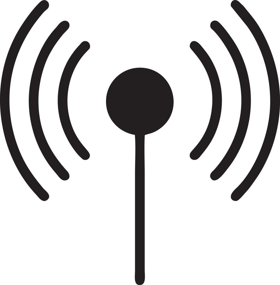 Signal communication information connection wireless icon symbol vector image, illustration of the network wifi in black image. EPS 10