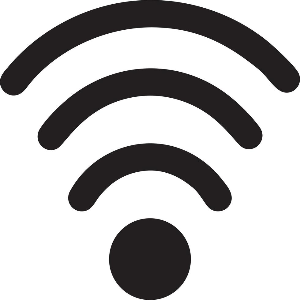 Signal communication information connection wireless icon symbol vector image, illustration of the network wifi in black image. EPS 10