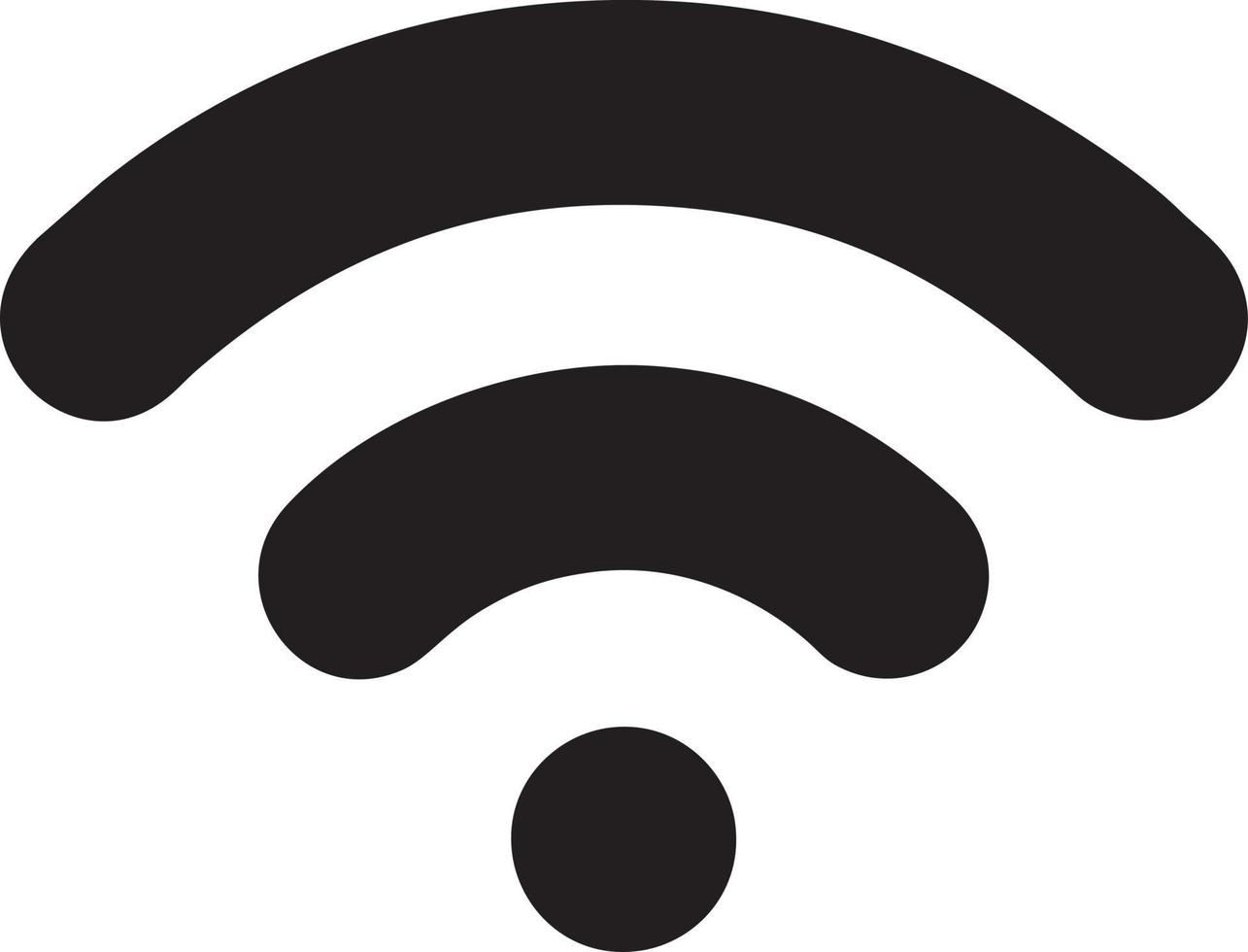 Signal communication information connection wireless icon symbol vector image, illustration of the network wifi in black image. EPS 10