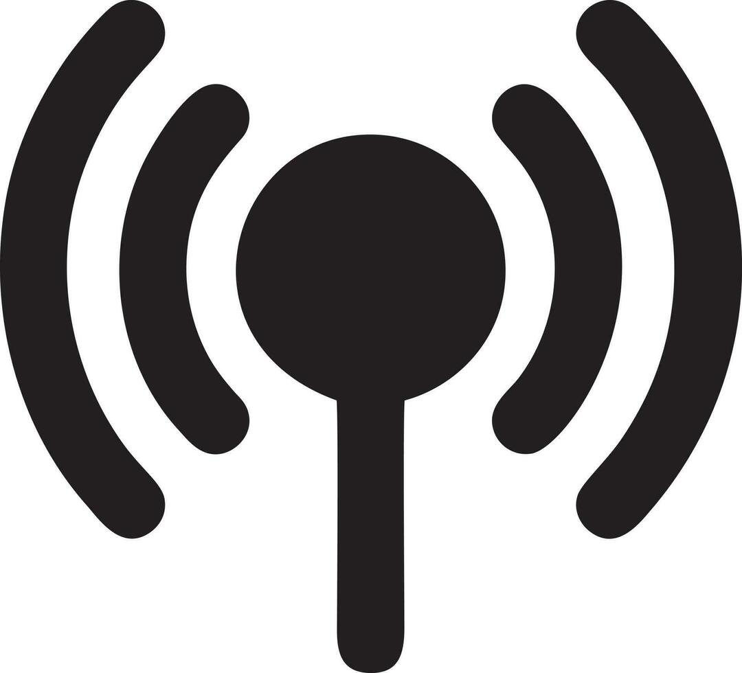 Signal communication information connection wireless icon symbol vector image, illustration of the network wifi in black image. EPS 10