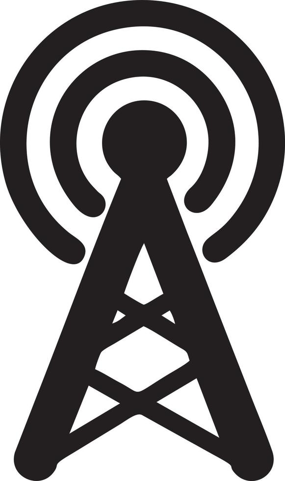 Signal communication information connection wireless icon symbol vector image, illustration of the network wifi in black image. EPS 10