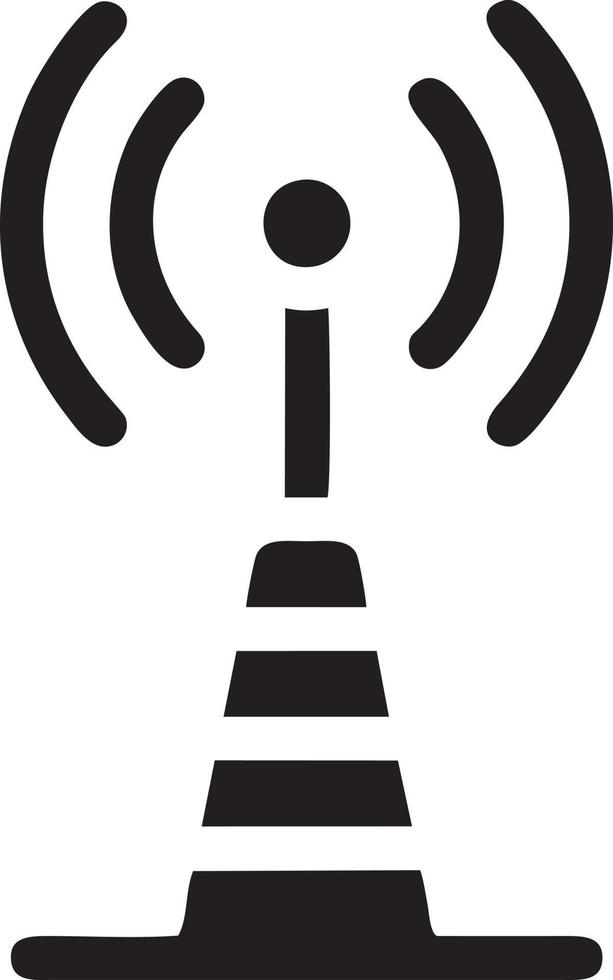 Signal communication information connection wireless icon symbol vector image, illustration of the network wifi in black image. EPS 10