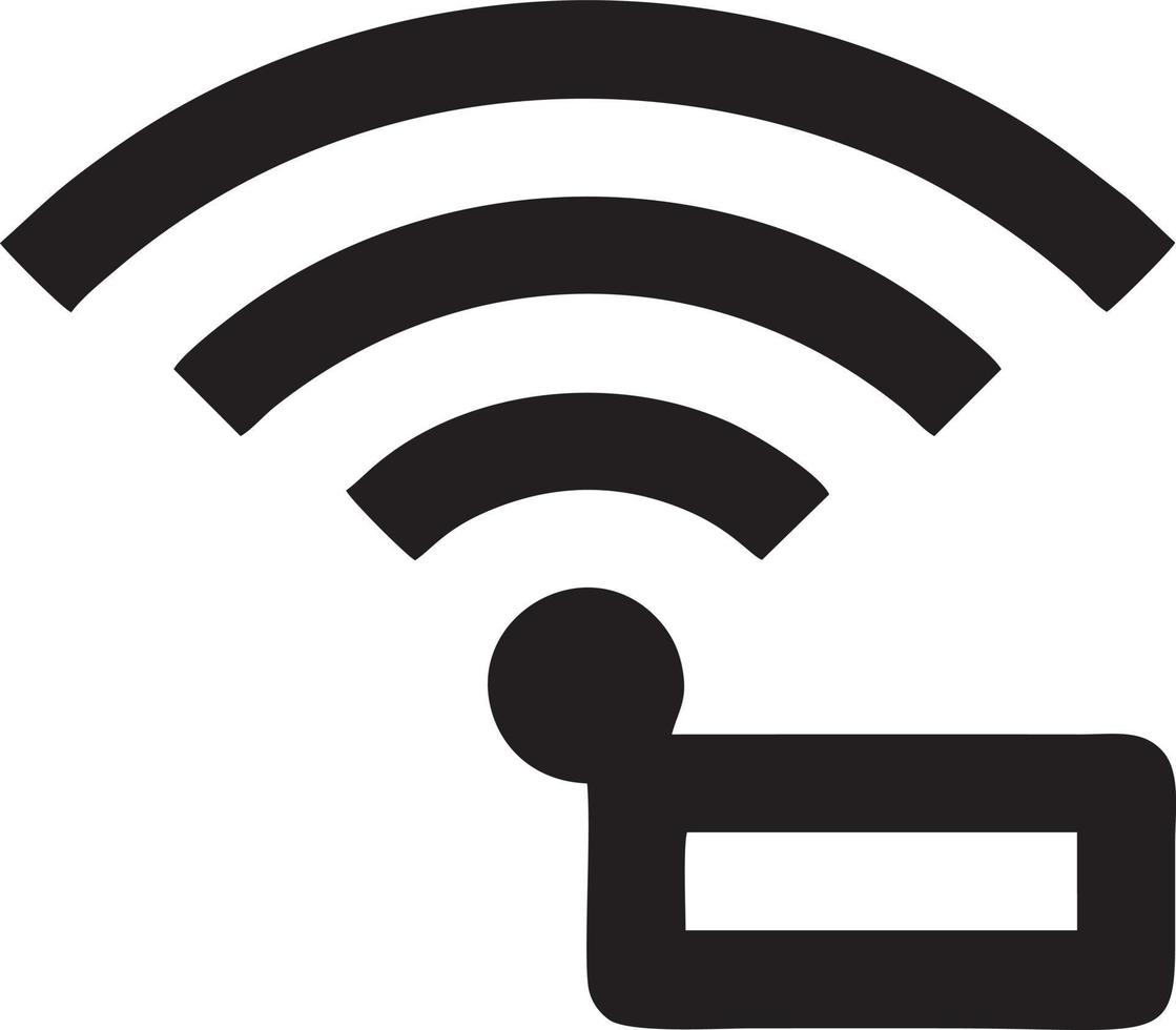 señal comunicación información conexión inalámbrico icono símbolo vector imagen, ilustración de el red Wifi en negro imagen. eps 10