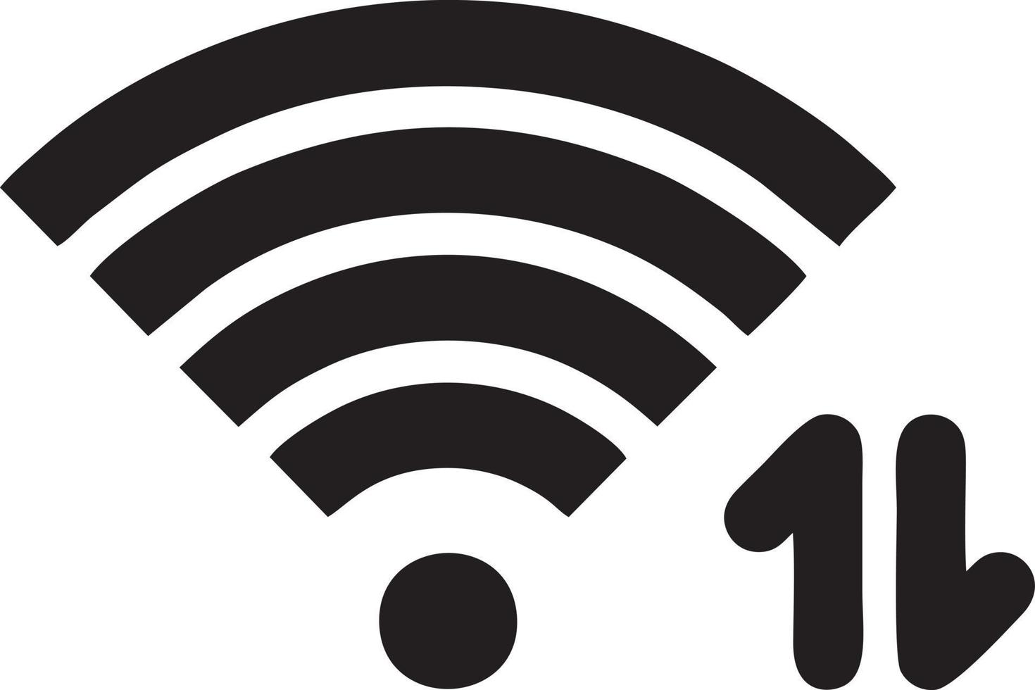 Signal communication information connection wireless icon symbol vector image, illustration of the network wifi in black image. EPS 10