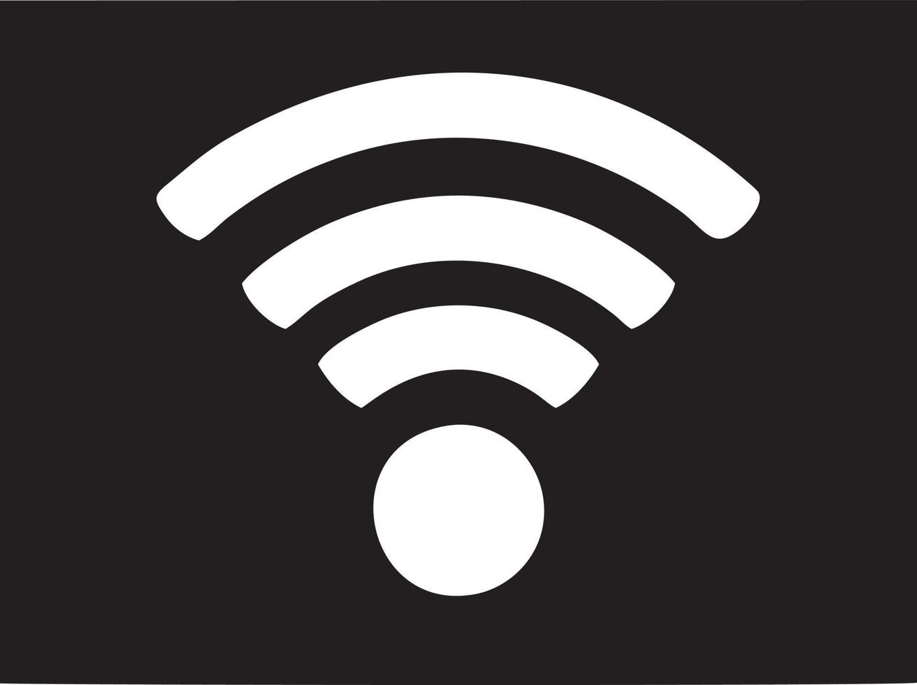Signal communication information connection wireless icon symbol vector image, illustration of the network wifi in black image. EPS 10