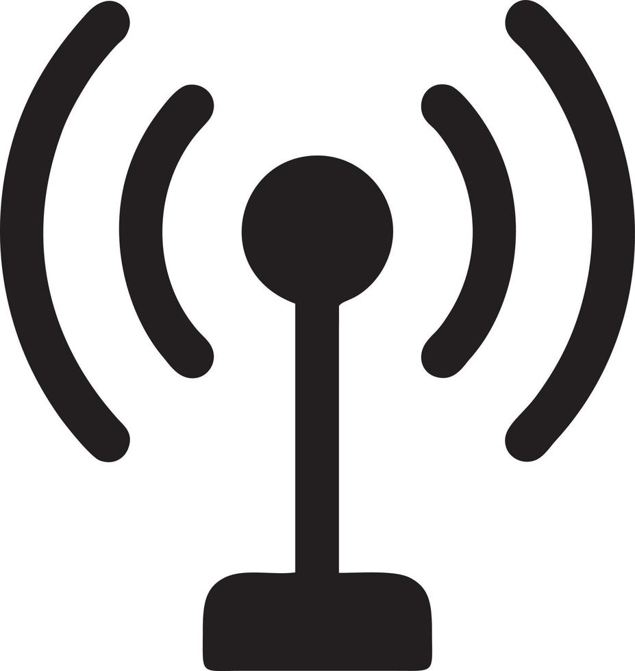 Signal communication information connection wireless icon symbol vector image, illustration of the network wifi in black image. EPS 10