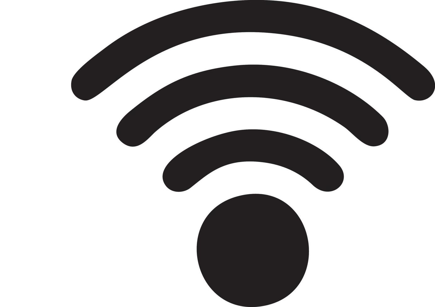 Signal communication information connection wireless icon symbol vector image, illustration of the network wifi in black image. EPS 10