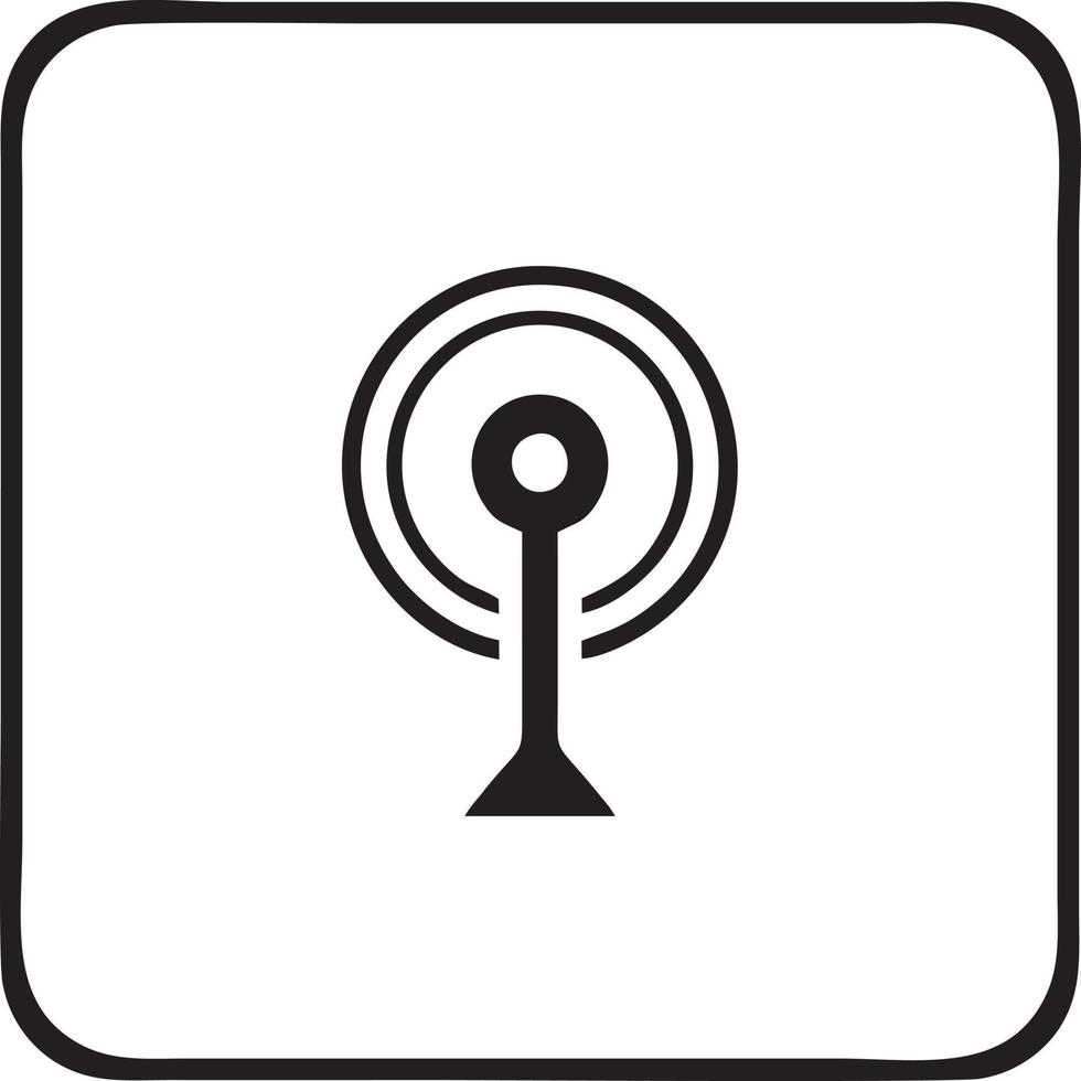 Signal communication information connection wireless icon symbol vector image, illustration of the network wifi in black image. EPS 10