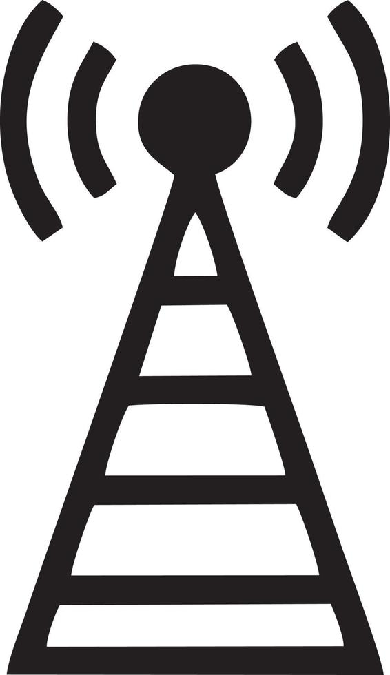 Signal communication information connection wireless icon symbol vector image, illustration of the network wifi in black image. EPS 10