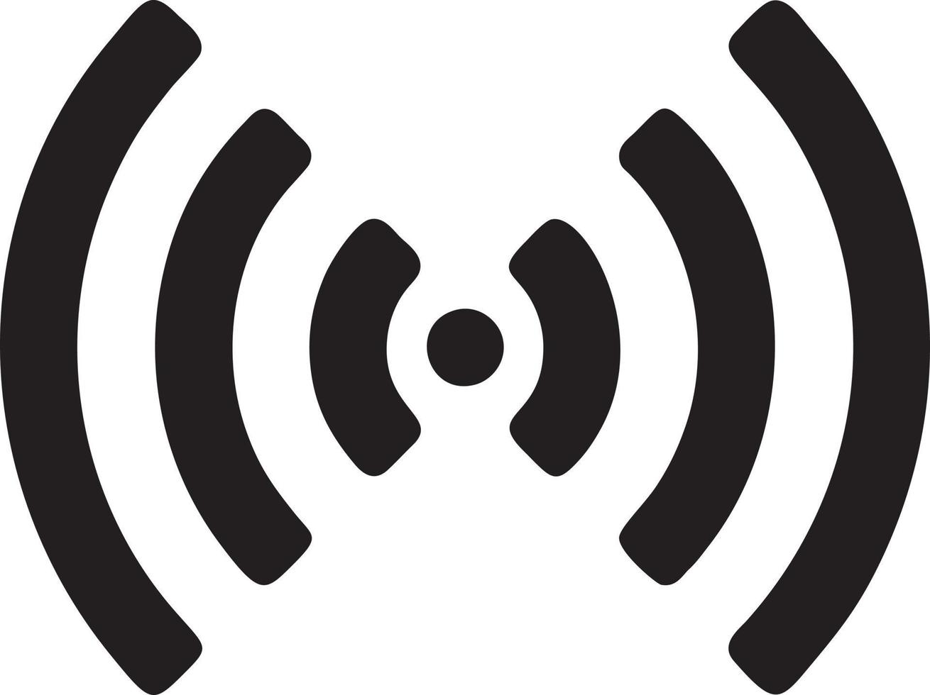 Signal communication information connection wireless icon symbol vector image, illustration of the network wifi in black image. EPS 10