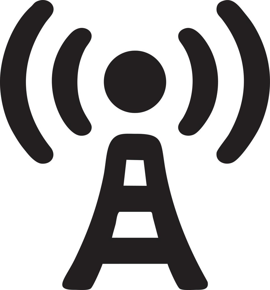 Signal communication information connection wireless icon symbol vector image, illustration of the network wifi in black image. EPS 10