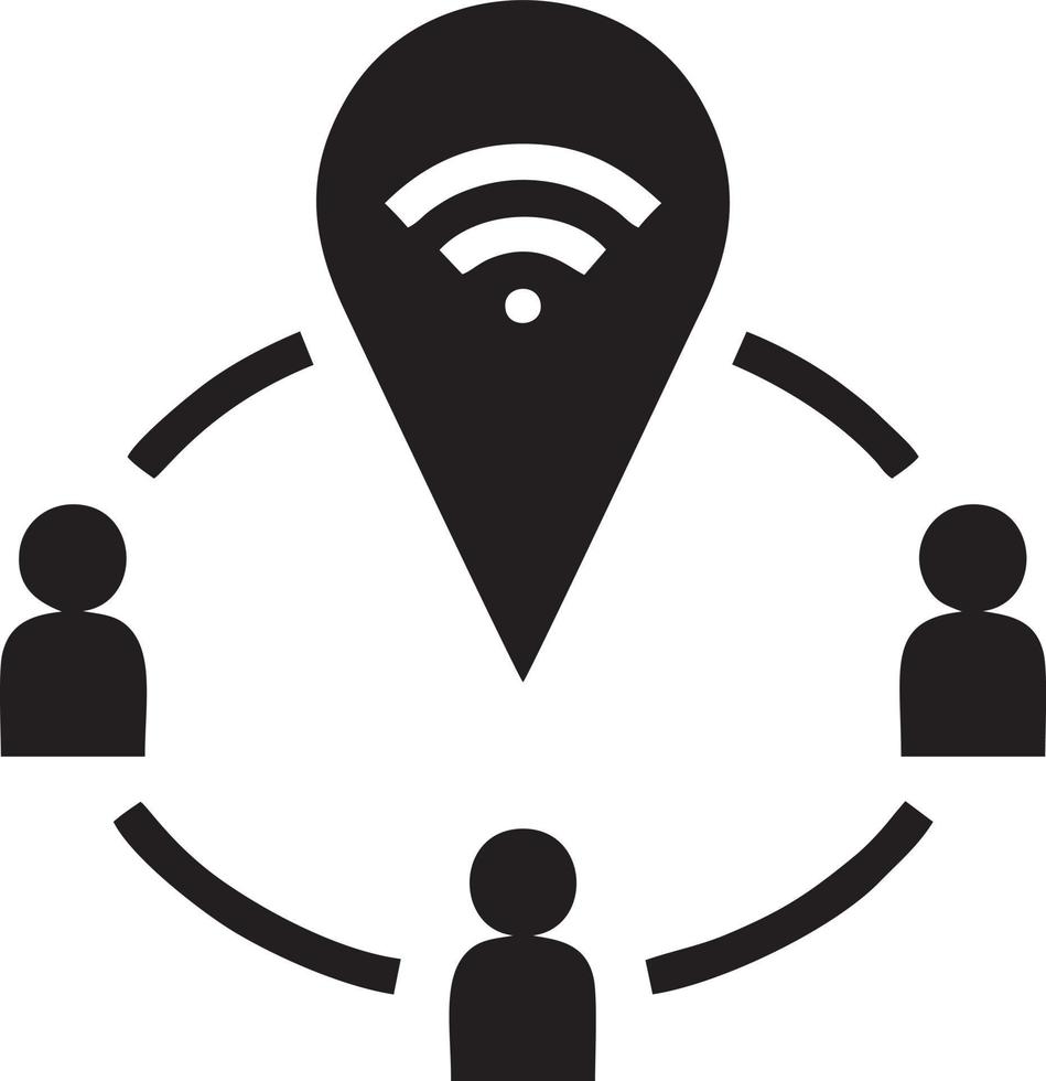 Signal communication information connection wireless icon symbol vector image, illustration of the network wifi in black image. EPS 10