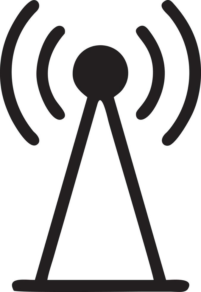 señal comunicación información conexión inalámbrico icono símbolo vector imagen, ilustración de el red Wifi en negro imagen. eps 10