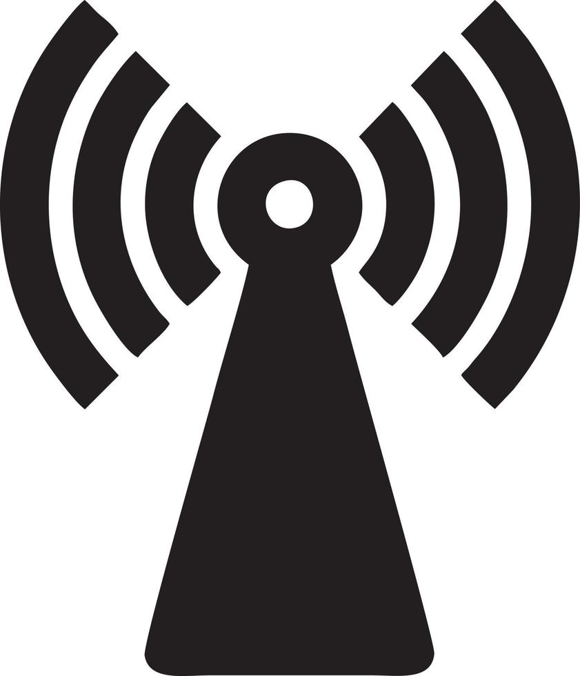 Signal communication information connection wireless icon symbol vector image, illustration of the network wifi in black image. EPS 10