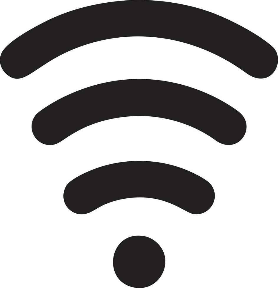 Signal communication information connection wireless icon symbol vector image, illustration of the network wifi in black image. EPS 10