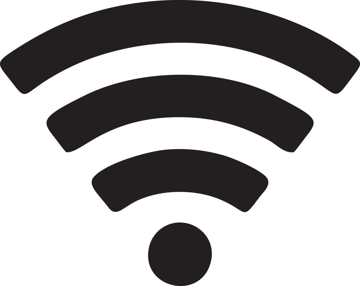 Signal communication information connection wireless icon symbol vector image, illustration of the network wifi in black image. EPS 10