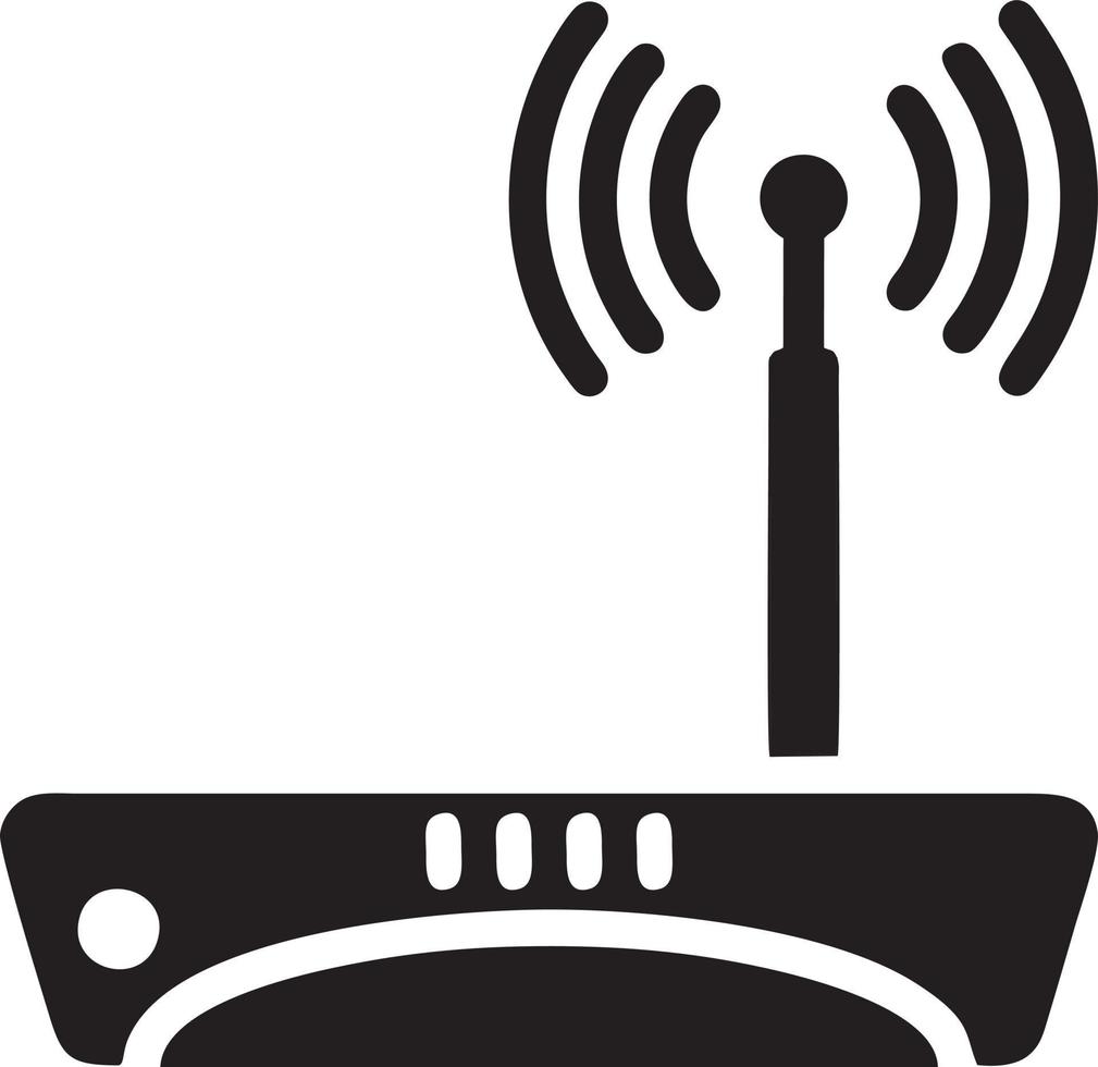 Signal communication information connection wireless icon symbol vector image, illustration of the network wifi in black image. EPS 10