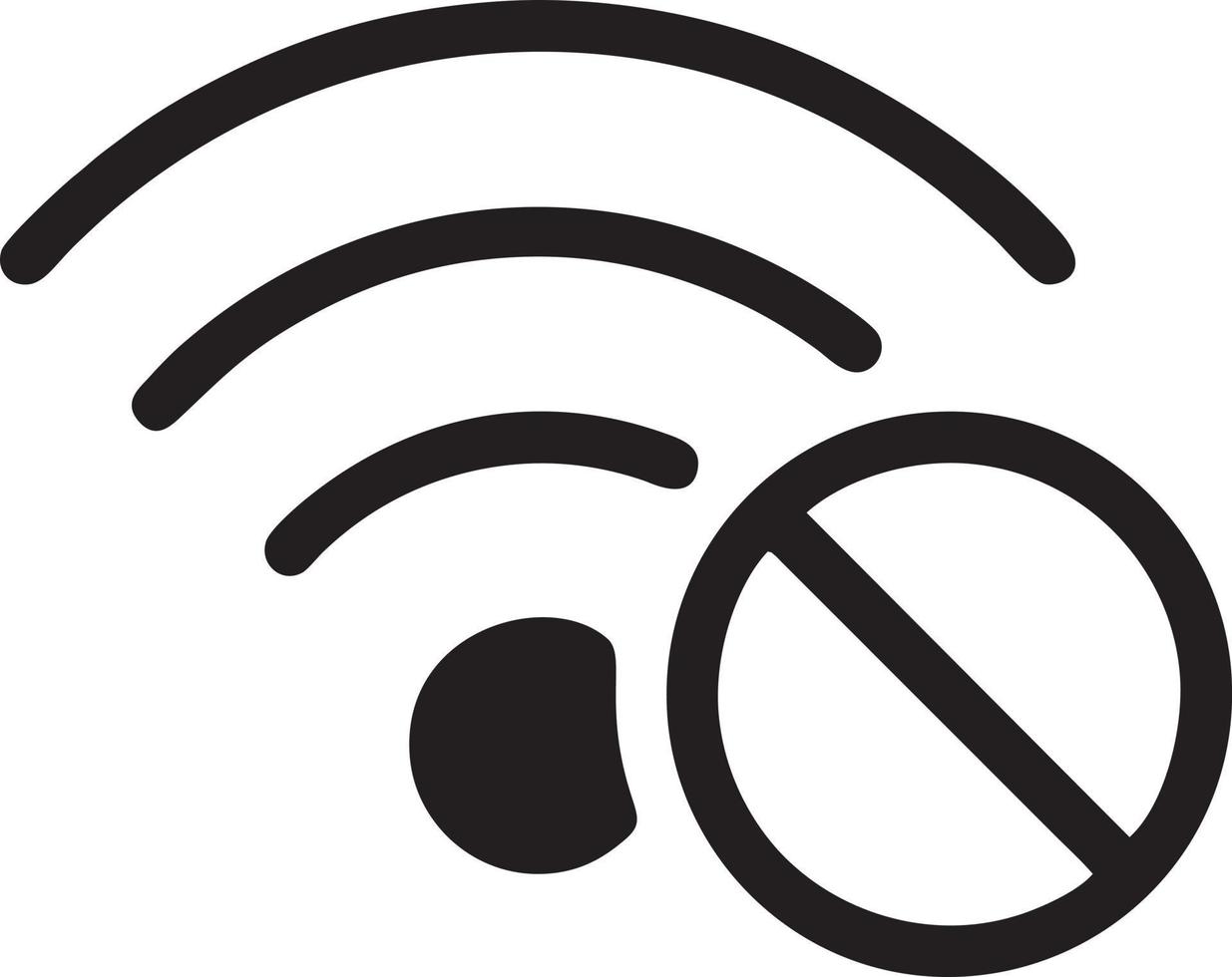 Signal communication information connection wireless icon symbol vector image, illustration of the network wifi in black image. EPS 10